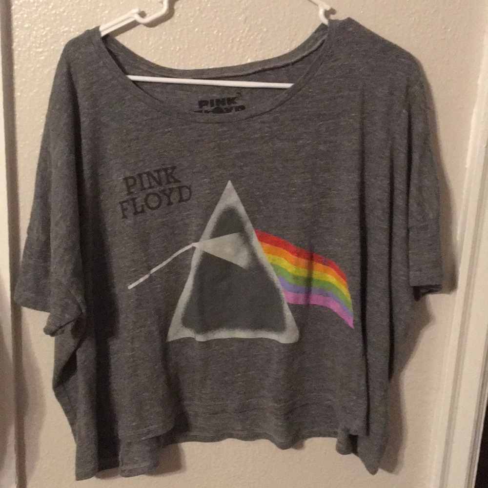 Oversized Pink Floyd crop top
